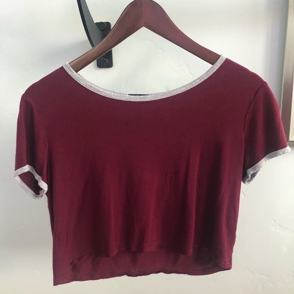 maroon ambiance crop top
